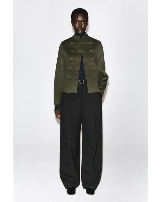 COS Green Double-Faced Wool Uniform Jacket