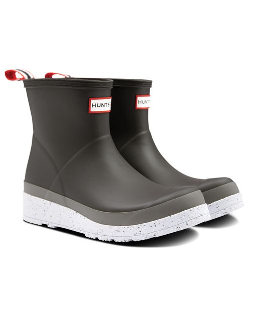 HUNTER Play Short Speckle Sole Wellington Boots Wellington Boots in Black Lyst