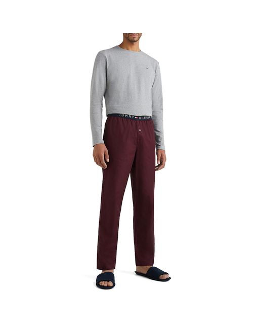 Pyjama Ls Pant Slipper Set Tommy Hilfiger pour homme en coloris Rouge | Lyst