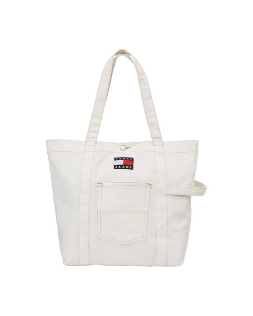 Tommy Hilfiger Tjm Heritage Tote Shopper Bag in White | Lyst