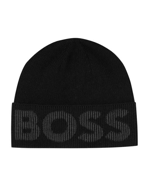 BOSS by HUGO BOSS Lamichetto Beanie in Black for Men Lyst