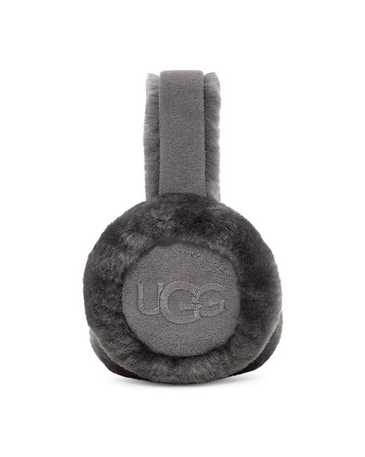 Cache-oreilles Sheepskin Earmuff With Embroidery UGG en coloris Gris | Lyst