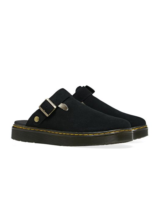 Dr. Martens Suede Carlson Sandals in Black Lyst UK