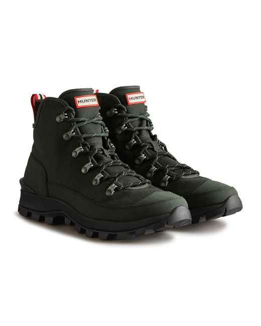 HUNTER Canvas Desert Commando Boot Boots in Black for Men Lyst