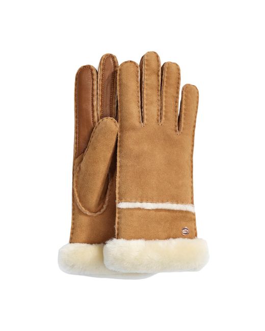 UGG Turn Cuff Gloves in Brown | Lyst UK