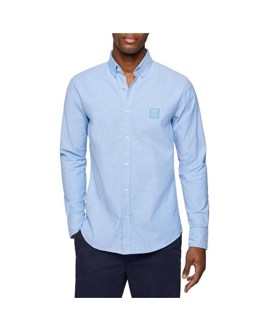 BOSS by HUGO BOSS Mabsoot_2 Hemd in Blau für Herren | Lyst DE