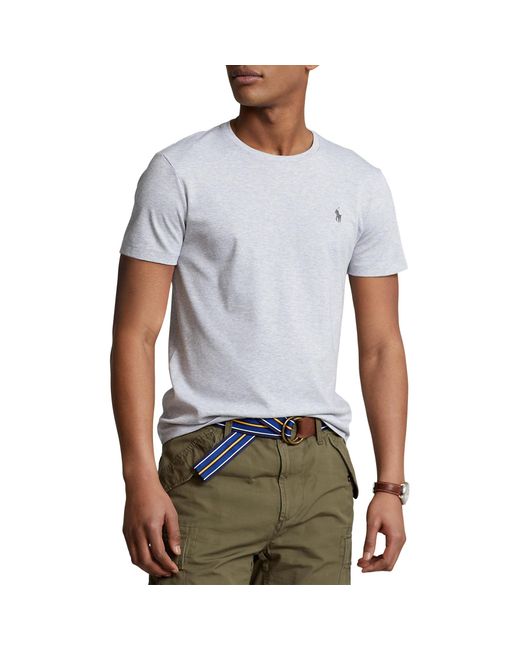 Polo Ralph Lauren Custom Slim Fit Birdseye Short Sleeve T-shirt in White  for Men | Lyst