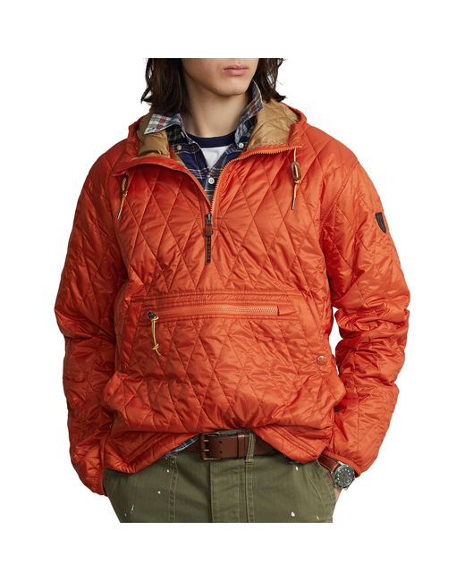 Polo Ralph Lauren Water Repellent Pullover Jacket Sweater In Red For Men Lyst