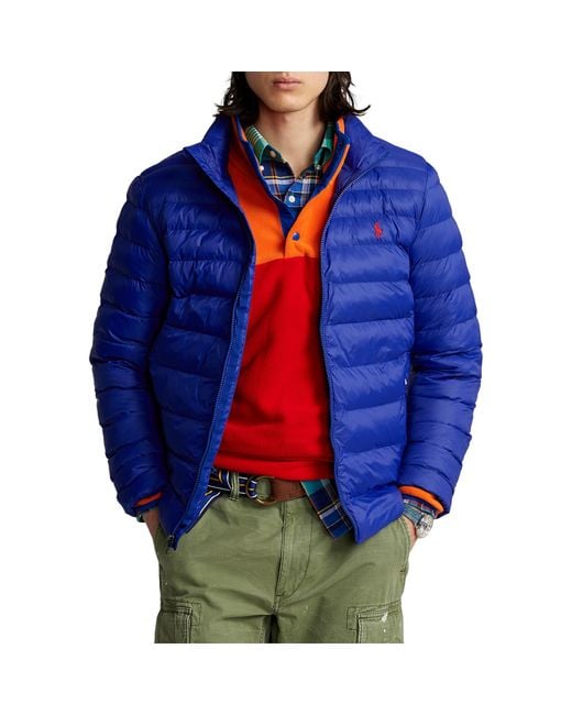 Polo Ralph Lauren Packable Quilted Jacket in Blue for Men | Lyst