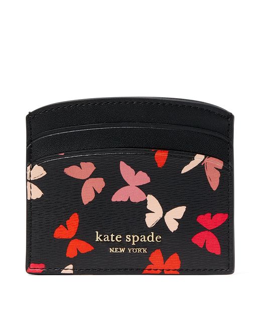 Kate Spade Spencer Butterfly Cluster Printed Pvc Card Holder Card