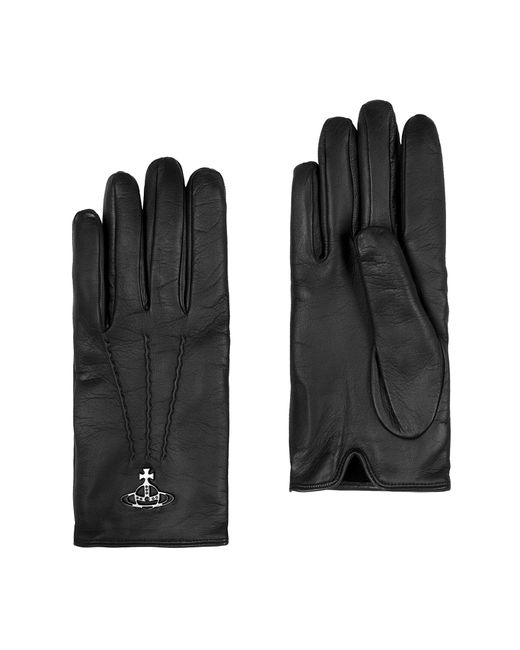 Vivienne Westwood Black Silver Orb Classic Mode Handschuhe