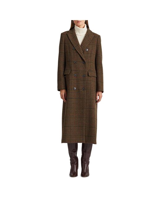 Lauren by Ralph Lauren Printed Wool Lined Jacket in Green Lyst