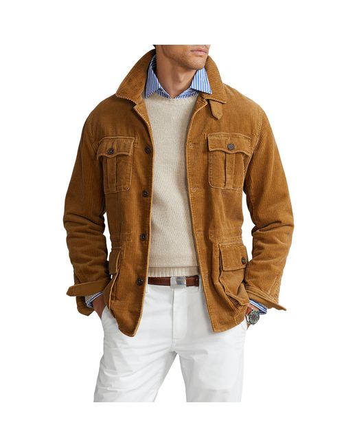 Polo Ralph Lauren Snowden Corduroy Belted Bomber Jas in het Bruin voor heren Lyst
