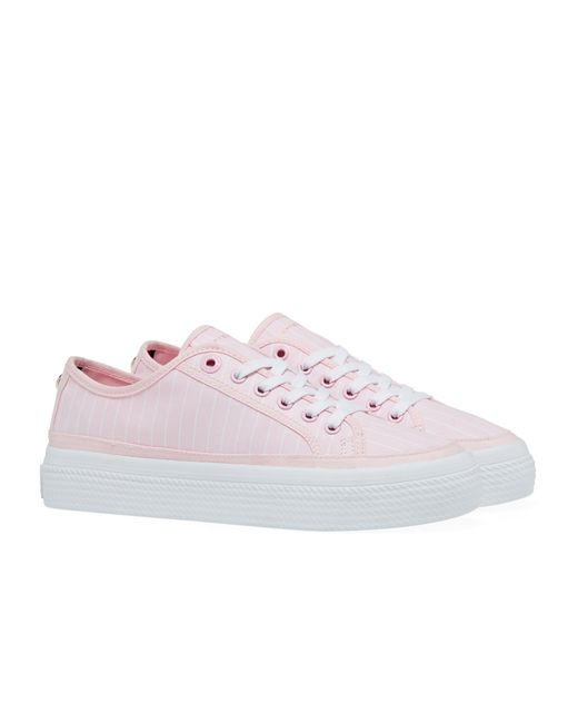 Tommy Hilfiger Essential Stripe Sneaker Shoes in Pastel Pink (Pink) | Lyst