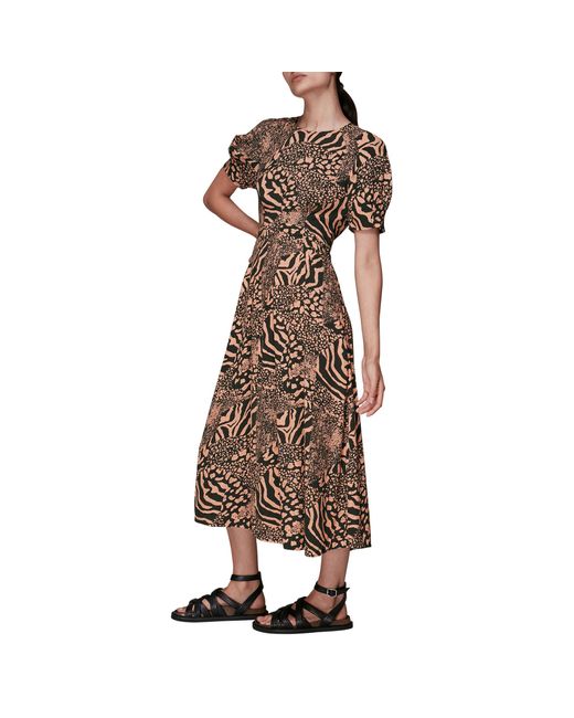 animal print midi dress uk