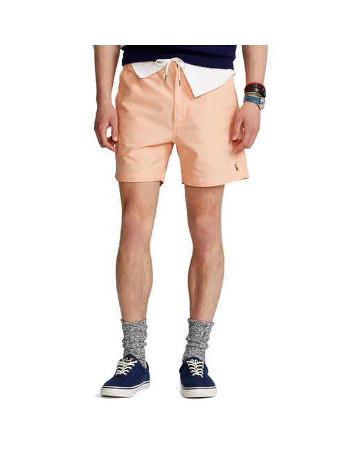 Pantaloncini Classic Fit 6-inch Prepster da Uomo di Polo Ralph Lauren in  Arancione | Lyst