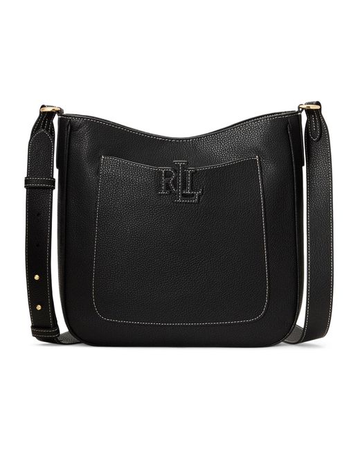 Lauren by Ralph Lauren Pebbled Leather Cameryn Crossbody Handbag in ...