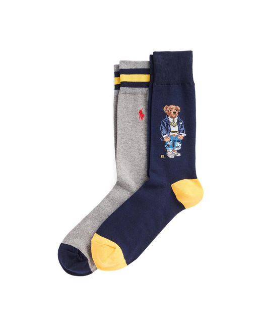 Polo Ralph Lauren Polo Bear Trouser 2pack Fashion Socks in Blue for