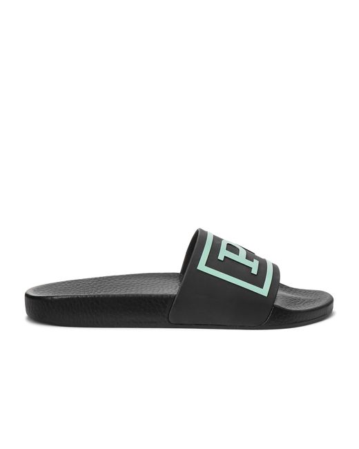 mens black ralph lauren sliders
