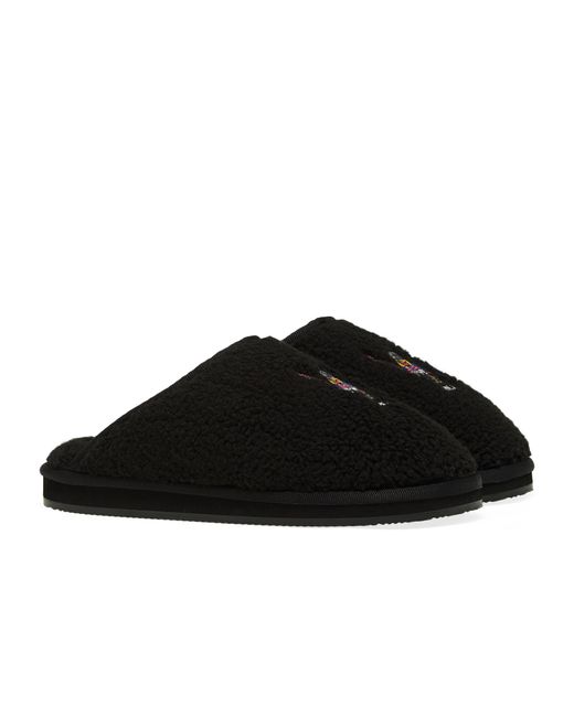 Polo Ralph Lauren Kayleigh Scuff Ii Bear Slippers in Black Lyst