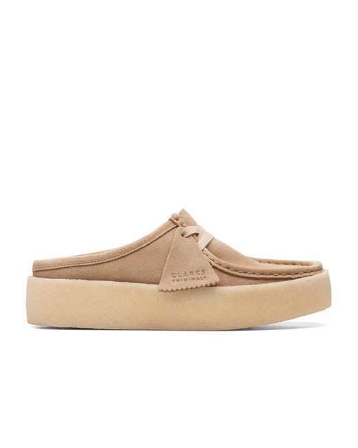 Clarks Wallabee Cup Lo Sliders in Natural | Lyst