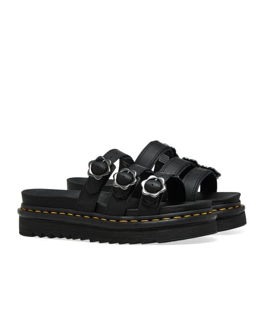 dr martens blaire slide flower