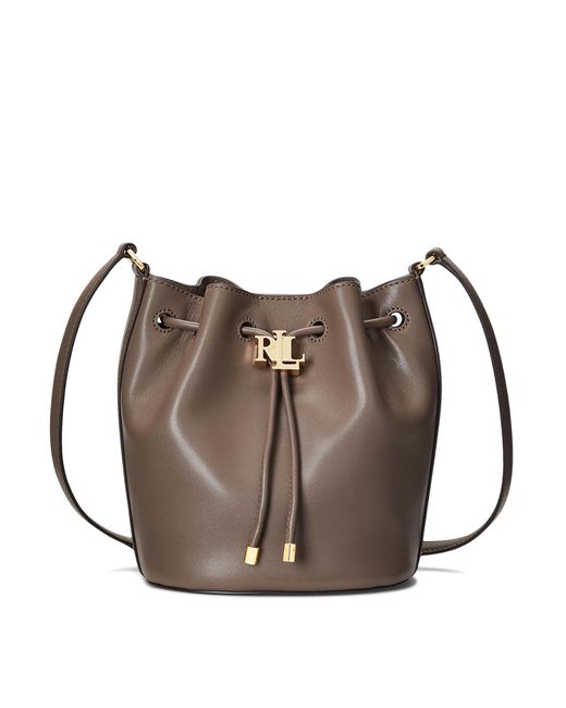 Lauren by Ralph Lauren Leather Medium Andie Drawstring Handbag in Brown ...