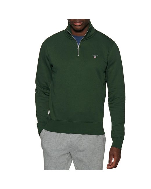 GANT Original Half Zip Sweat Pullover in Grün für Herren | Lyst DE