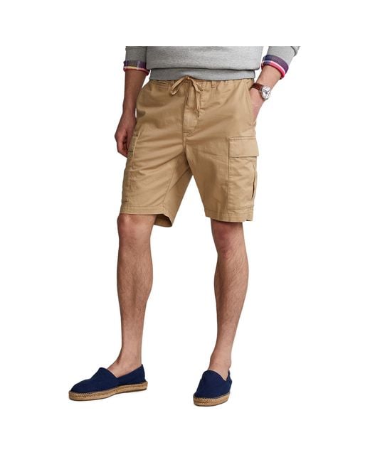 Mens Shorts Polo Ralph Lauren Shorts Polo Ralph Lauren Stretch Cotton-twill Shorts in Natural for Men 