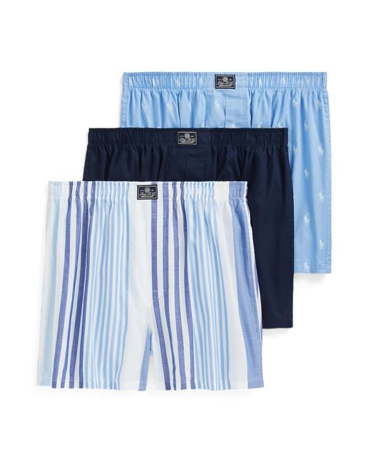 Boxer Cotton 3-Pack Polo Ralph Lauren pour homme en coloris Bleu | Lyst