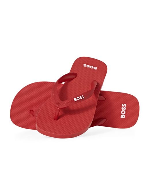 BOSS by HUGO BOSS Pacific_it_thng_digi Flip Flops in Bright Red (Red