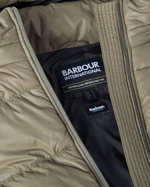 Barbour Gray Olivios Longline Puffer Jacket