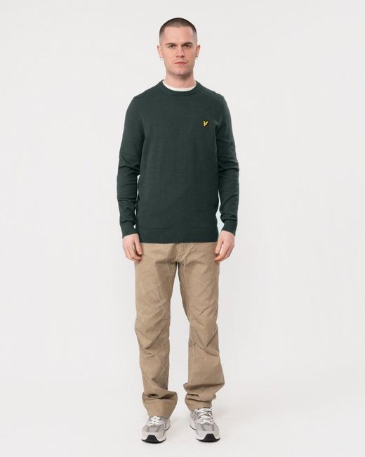 Lyle & Scott Black Cotton Crew Neck Jumper for men