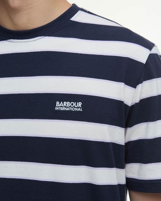 Barbour Blue Luca Stripe T-Shirt for men