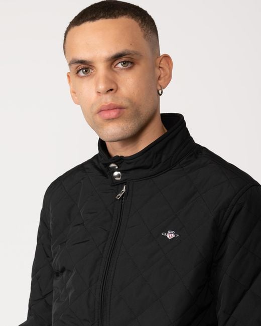 Gant Black Quilted Windcheater Jacket for men