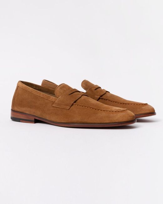Oliver Sweeney Brown Keyworth Suede Loafers for men