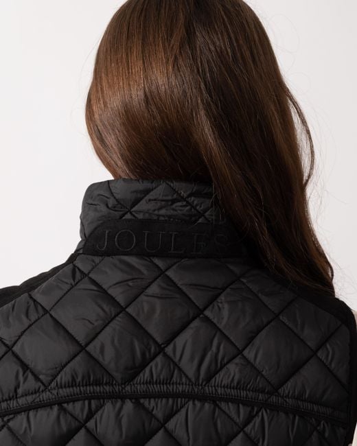 Joules Black Braemar Luxe Quilted Gilet