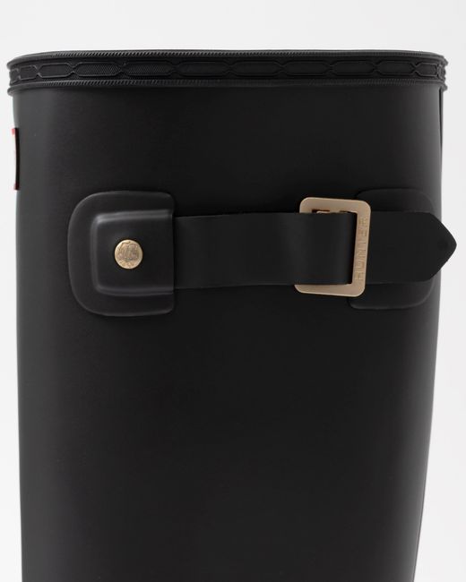 Hunter Black Refined Trim Tall Boot