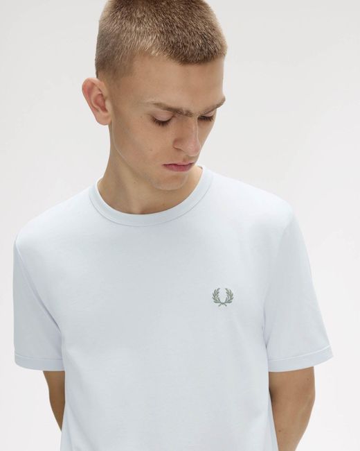 Fred Perry Blue Ringer T-Shirt for men