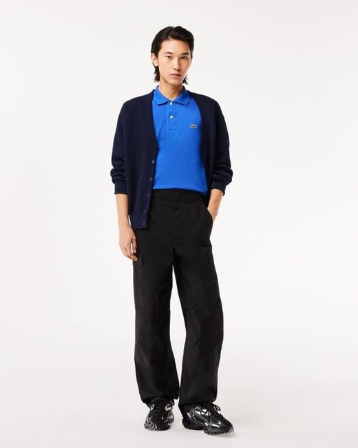 Lacoste Blue Original L.12.12 Petit Pique Cotton Polo Shirt for men