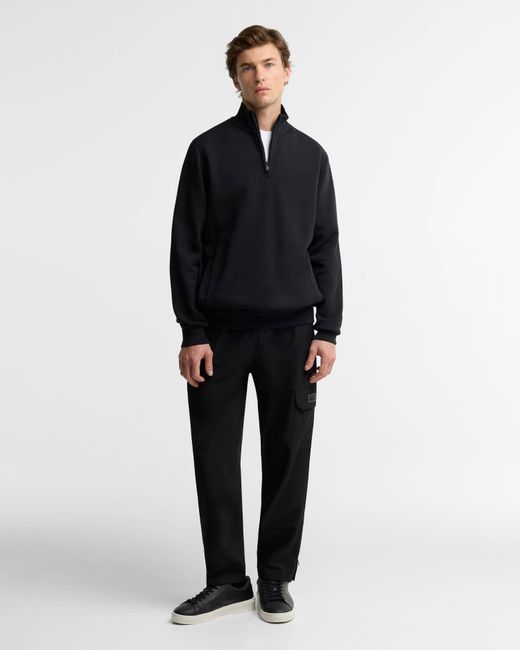 Barbour Black 90Th Anniversary Half Zip Sweatshirt for men