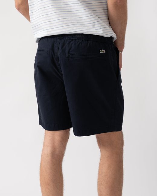 Lacoste Blue Relaxed Fit Stretch Cotton Shorts for men