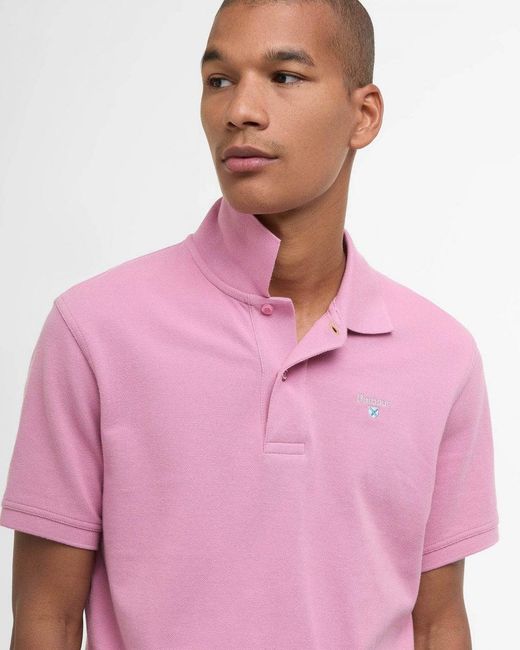 Barbour Red Sports Polo Shirt for men