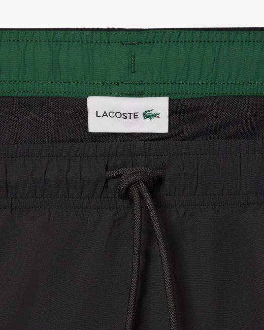 Lacoste Black Light Quick-Dry Swim Shorts for men