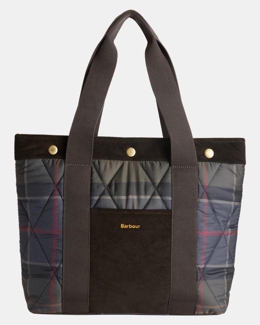 Barbour Black Healy Tartan Tote Bag