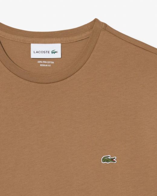 Lacoste Black Crew Neck Pima Cotton Jersey T-Shirt for men