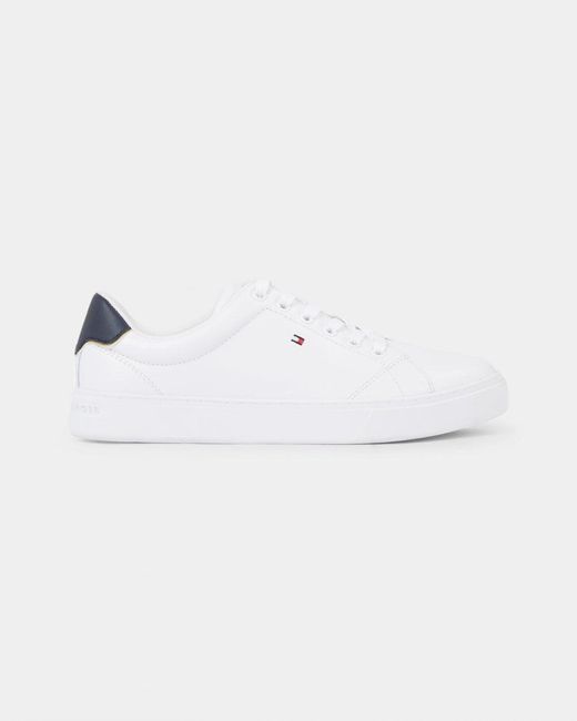 Tommy Hilfiger White Essential Leather Court Sneakers