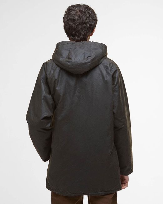 Barbour Black Bedale Wax Parka for men
