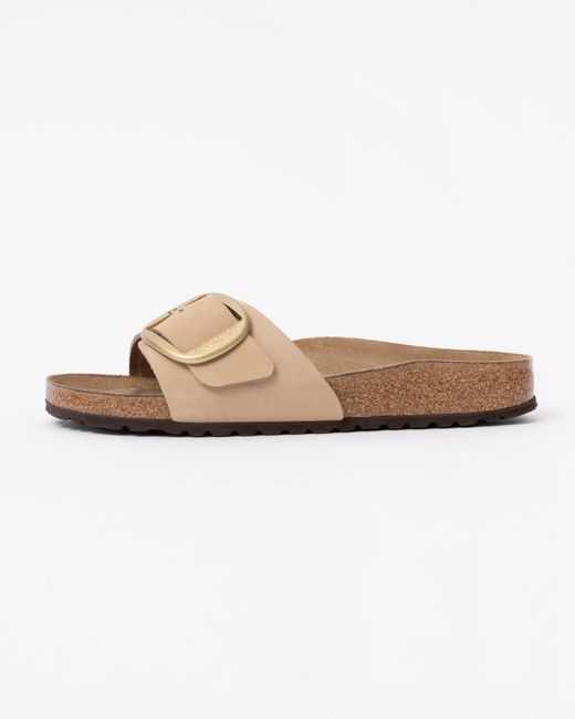 Birkenstock Brown Madrid Big Buckle Nubuck Leather Sandals