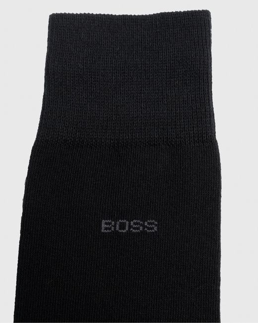 Boss Black 5 Pack Regular Length Uni Color Combed Cotton Socks for men
